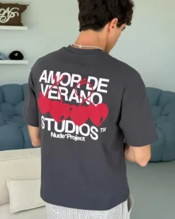 Camiseta Xoxo Gris Oscuro