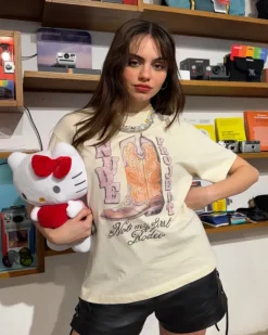 Camiseta Yeehaw Blanco Crema