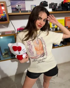 Camiseta Yeehaw Blanco Crema