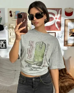 Camiseta Yeehaw Gris