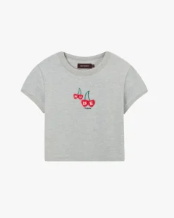 Cerise Top Grey Melange