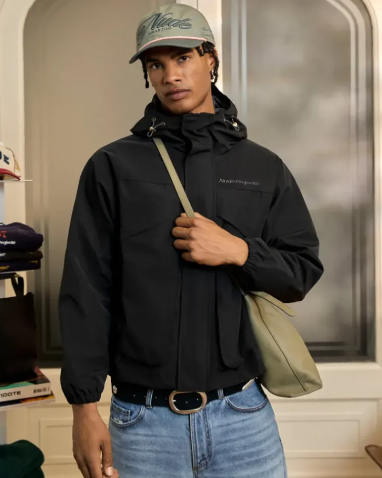 Chaqueta Cortavientos Milestones Negra