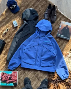 Chaqueta Cortavientos Milestones Negra
