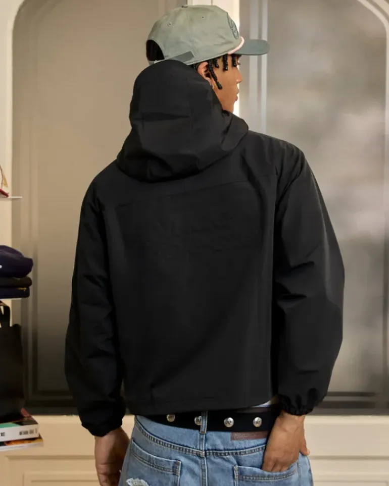 Chaqueta Cortavientos Milestones Negra