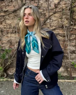 Chaqueta Flap Twill Azul Marino