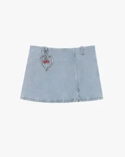 Cherry Denim Skirt