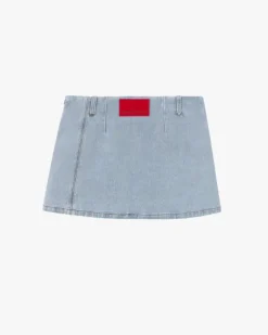 Cherry Denim Skirt
