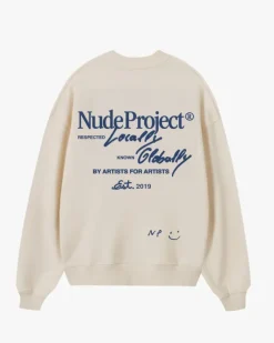 Crewneck Global Soon Blanco Crema