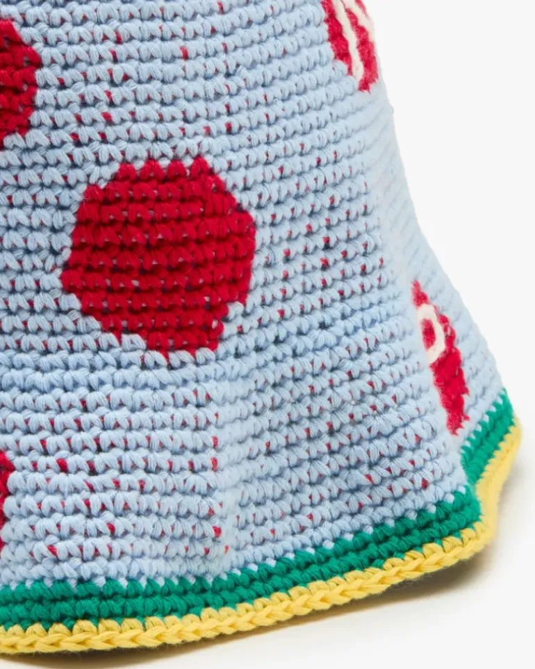 Crochet Bucket Blue