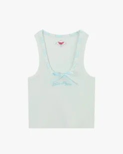 Cutie Bow Tank Top Blue