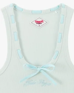 Cutie Bow Tank Top Blue