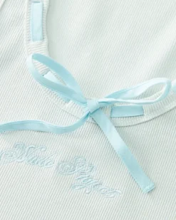 Cutie Bow Tank Top Blue