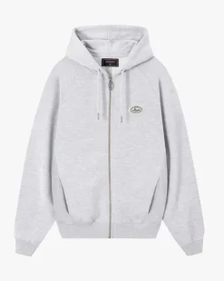 Essentials Zip-Up Hoodie Grey Melange