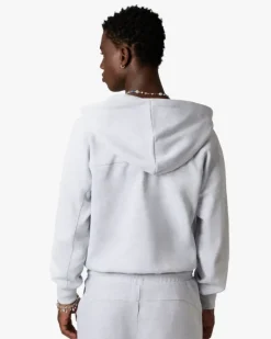 Essentials Zip-Up Hoodie Grey Melange