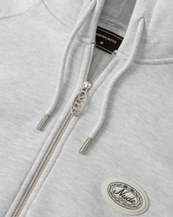 Essentials Zip-Up Hoodie Grey Melange