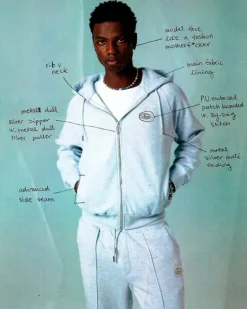 Essentials Zip-Up Hoodie Grey Melange