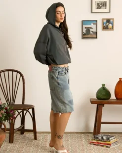 Face Denim Shorts