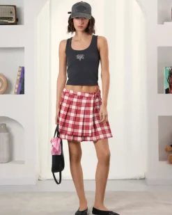 Falda Cuadros Roja