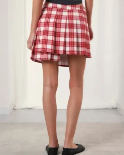Falda Cuadros Roja