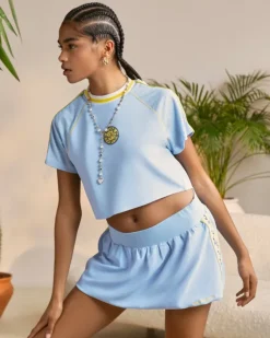 Falda Samba Azul Cielo