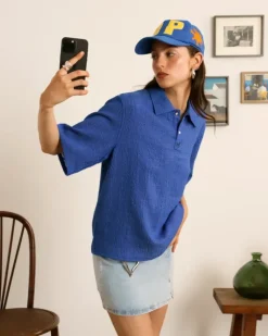 Half Polo Blue
