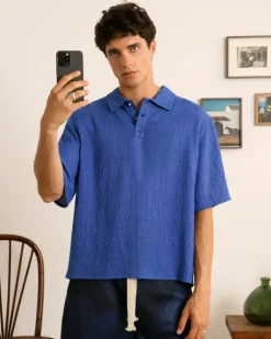 Half Polo Blue