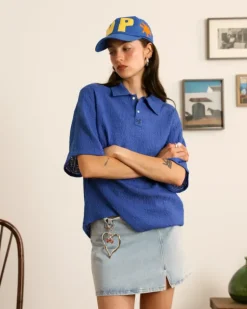 Half Polo Blue