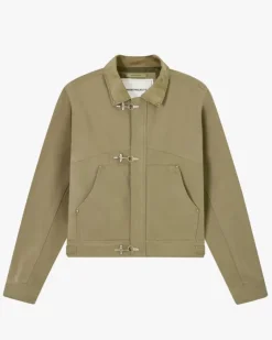 Heavy Canvas Trucker Jacket Khaki