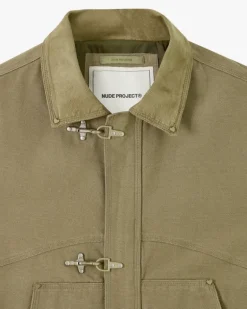 Heavy Canvas Trucker Jacket Khaki
