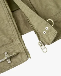 Heavy Canvas Trucker Jacket Khaki