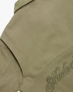 Heavy Canvas Trucker Jacket Khaki