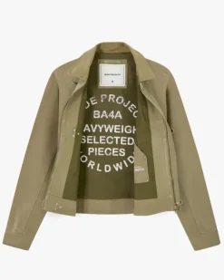 Heavy Canvas Trucker Jacket Khaki