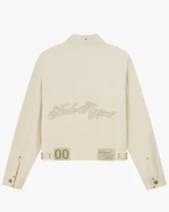 Heavy Canvas Trucker Jacket Offwhite