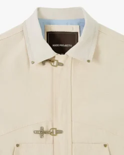 Heavy Canvas Trucker Jacket Offwhite