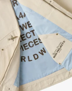 Heavy Canvas Trucker Jacket Offwhite