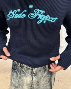 Jersey Script Azul Marino