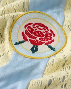 Lace Football Polo Baby Blue