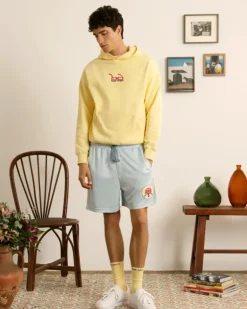Lace Football Short Baby Blue