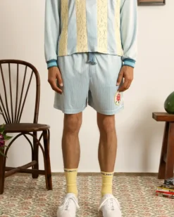 Lace Football Short Baby Blue