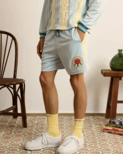 Lace Football Short Baby Blue
