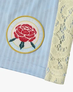 Lace Football Short Baby Blue