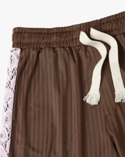 Lace Football Short Brown