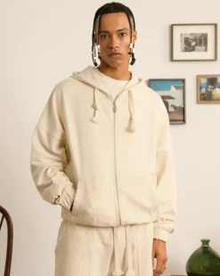 Lace Zip-Up Hoodie