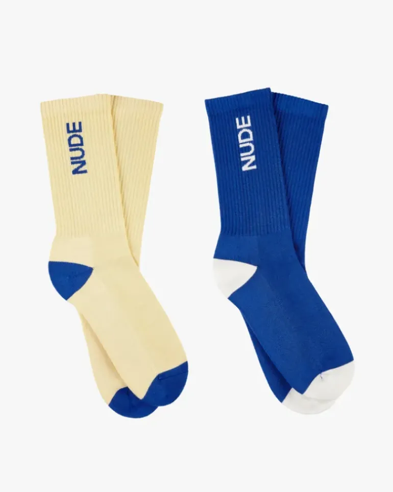 Logo Socks Blue/Yellow 2Xpack