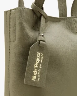 Minimal Leather Bag Olive
