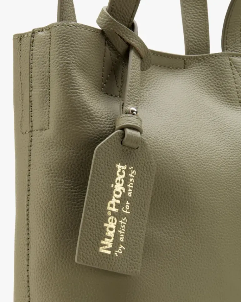 Minimal Leather Bag Olive