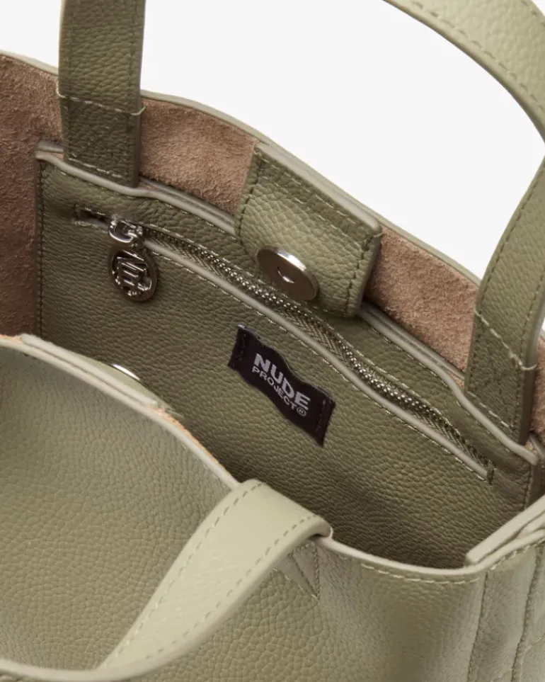 Minimal Leather Bag Olive