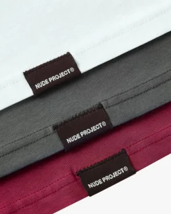 Pack De 3 Camisetas Básicas Blanca/Gris Oscuro/Granate