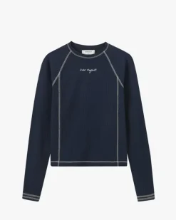 Pack De 2 Camisetas Manga Larga Waffle Marrón/Azul Marino