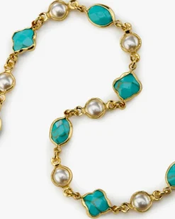 Palmas Necklace Blue
